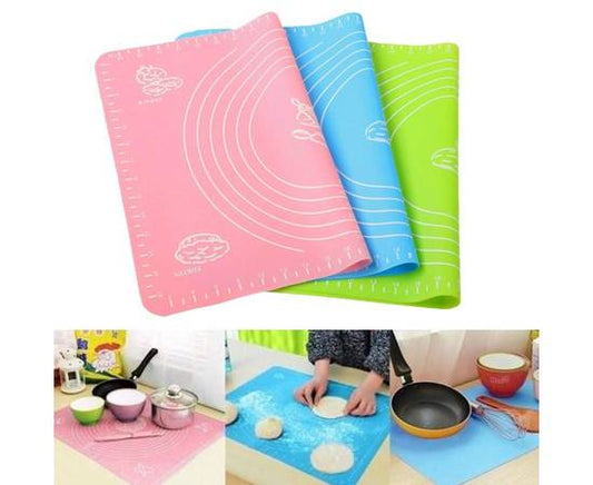 Large Non-Stick Silicone Baking Mat with Measurements - Heat Resistant Oven Liner (40*50cm, Multi-Color)